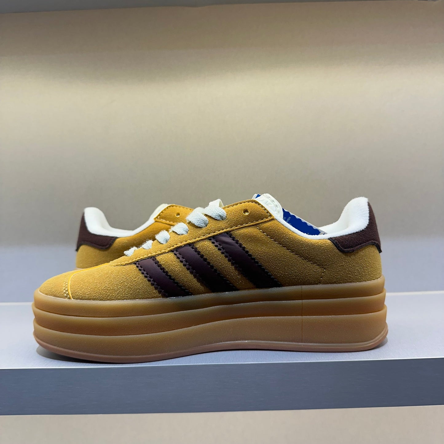 Adidas Gazelle Bold Almost Yellow Maroon (Pronta Entrega)