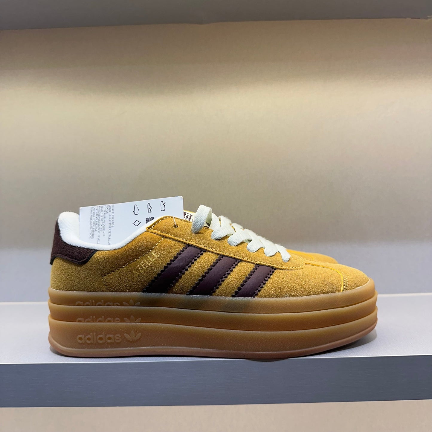 Adidas Gazelle Bold Almost Yellow Maroon (Pronta Entrega)