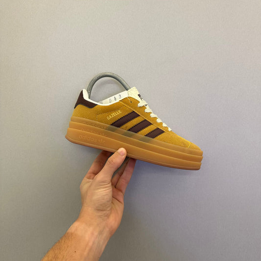 Adidas Gazelle Bold Almost Yellow Maroon (Pronta Entrega)